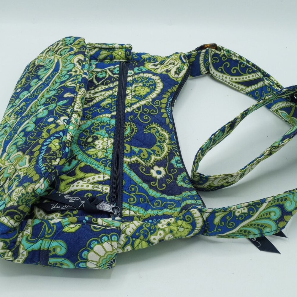 Vera Bradley Rhythm & Blues Retired Hipster Crossbody Paisley Floral Blue Green - Picture 15 of 15